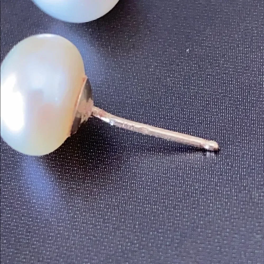 14 k  gold  pearl  studs
